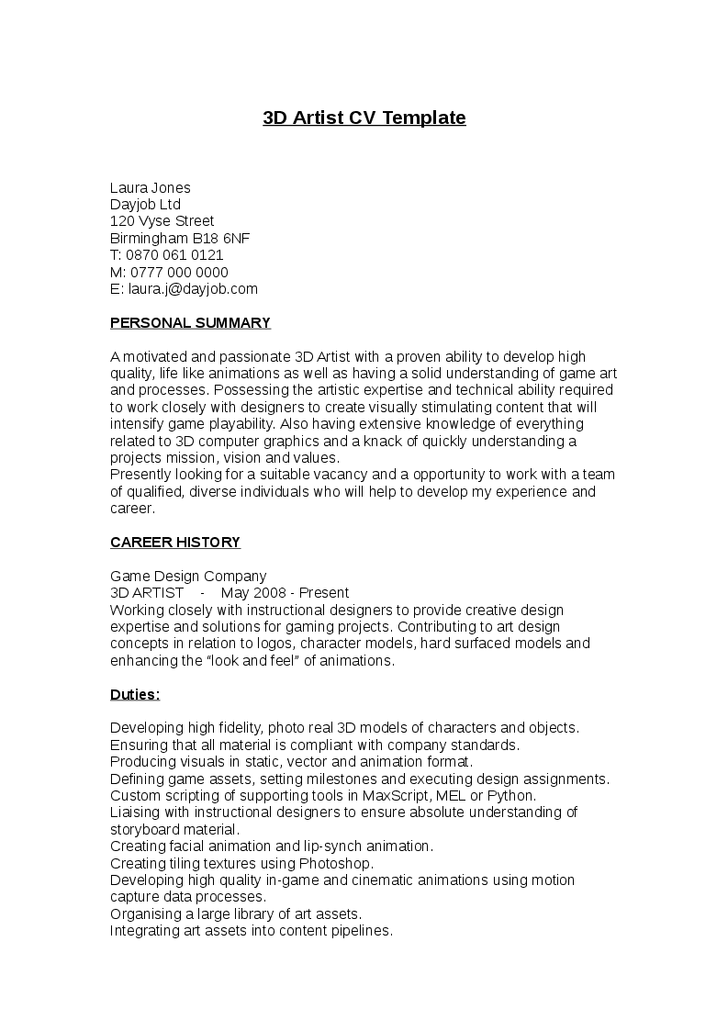 program for creating resume on mac